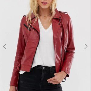 Barney’s Genuine 100% Sheep Leather Biker Jacket